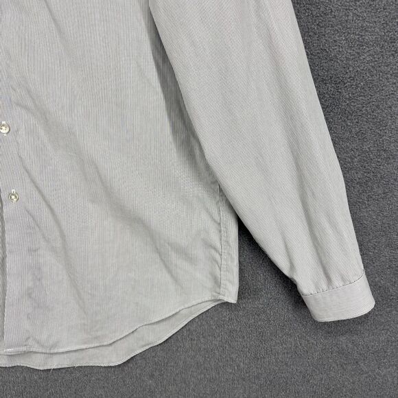 Calvin Klein Shirt Mens 16.5 34/35 Gray Slim Fit Performance Non-Iron Dress - Picture 7 of 15